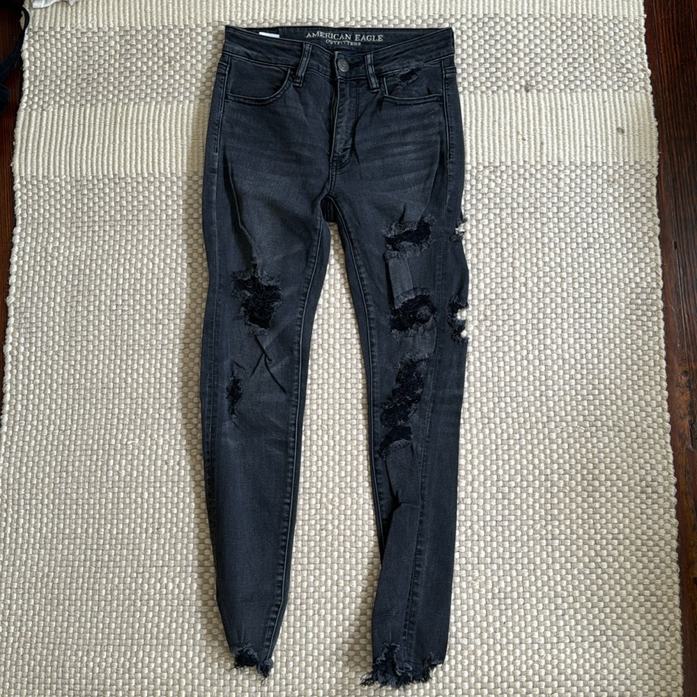 American Eagle Hi Rise Black Jegging
